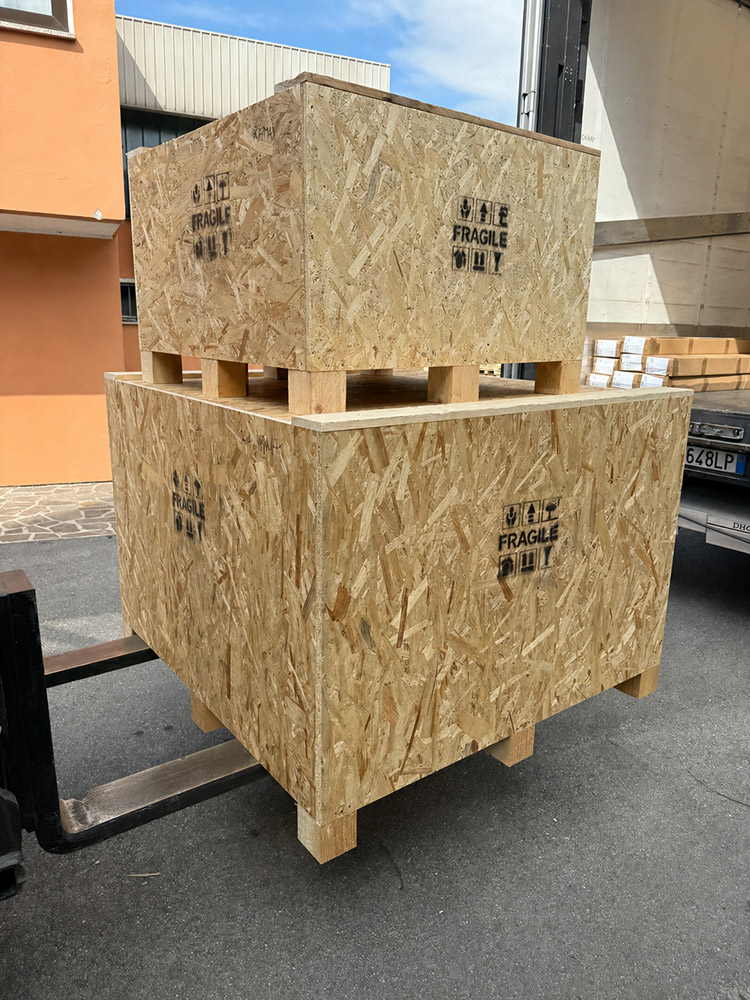 Chromasis packed in its custom-built wooden crate