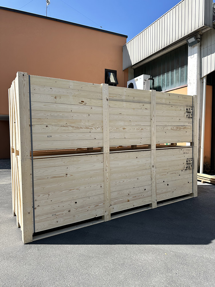 Lithos packed in its custom-built wooden crate