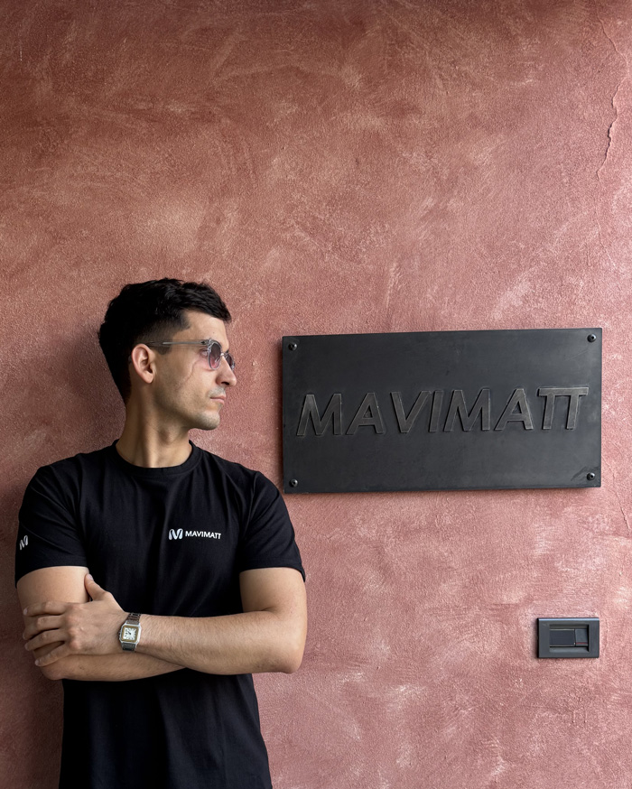 Portrait of Mattia Travaini, Founder of Mavimatt